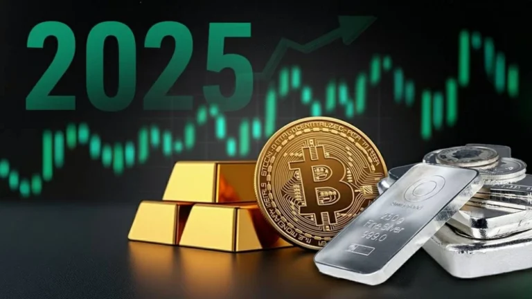 توقعات سعر البيتكوين مقابل الذهب والفضة من يربح السباق في 2025 توقعات سعر البيتكوين مقابل الذهب والفضة من يربح السباق في 2025