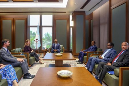 الوزير البريطاني لإفريقيا يعلن حزمة إغاثة بقيمة 6 ملايين جنيه إسترليني خلال مباحثات رفيعة مع الرئيس حسن شيخ