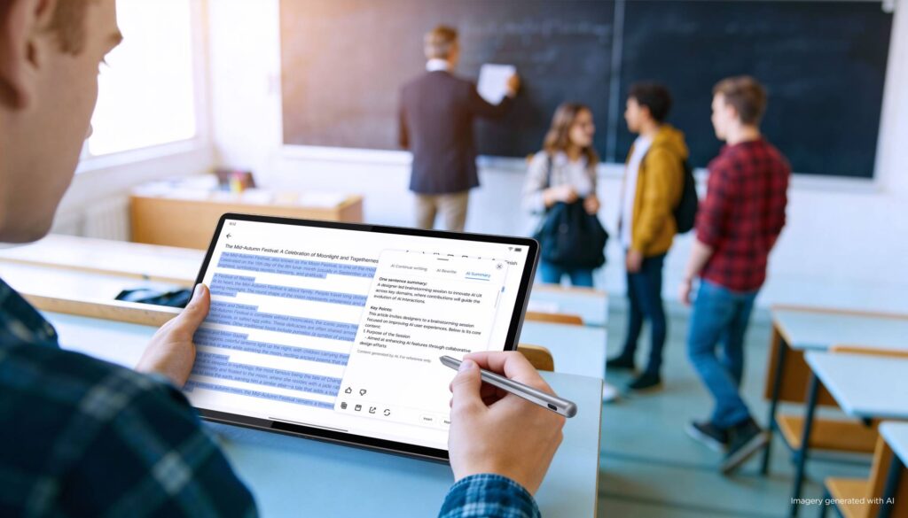 الذكاء الاصطناعي في التعليم الجامعي.. دراسة «لينوفو» تكشف تحول الأجهزة اللوحية لمرافق إبداعي يومي